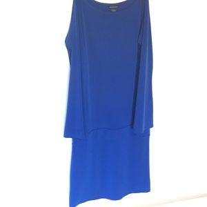 Blue bell sleeved drop waist Moda dress